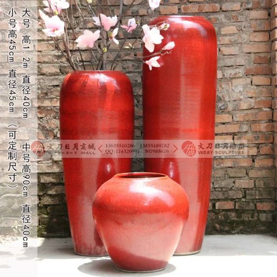 景德鎮(zhèn)陶瓷花瓶歐式簡(jiǎn)約客廳落地大花瓶擺件仿真花器落地陶瓷花瓶